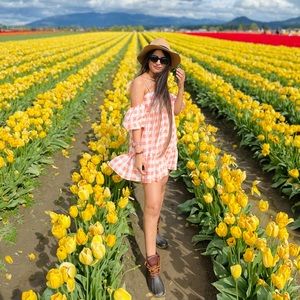 Neon white summer dress